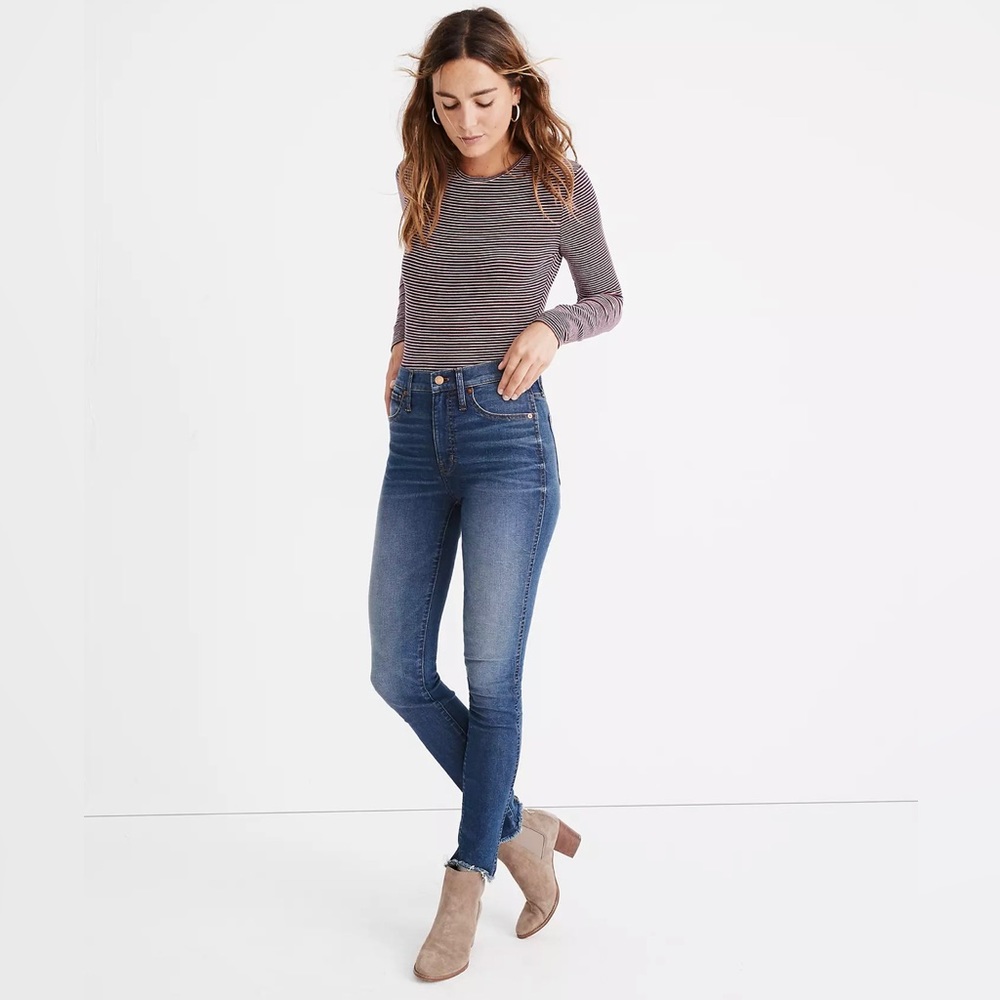 NWT Madewell 10” High Rise Skinny in Brockton Wash